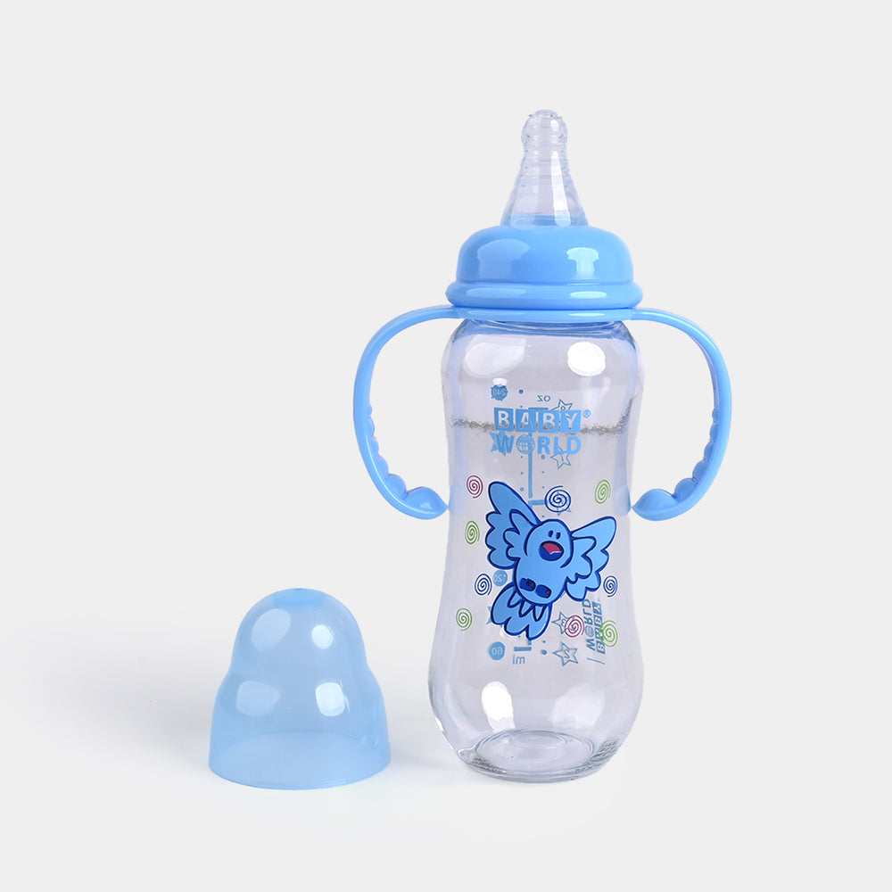 Premium Handle PC Feeder Bottle 8Oz 2025 Blue
