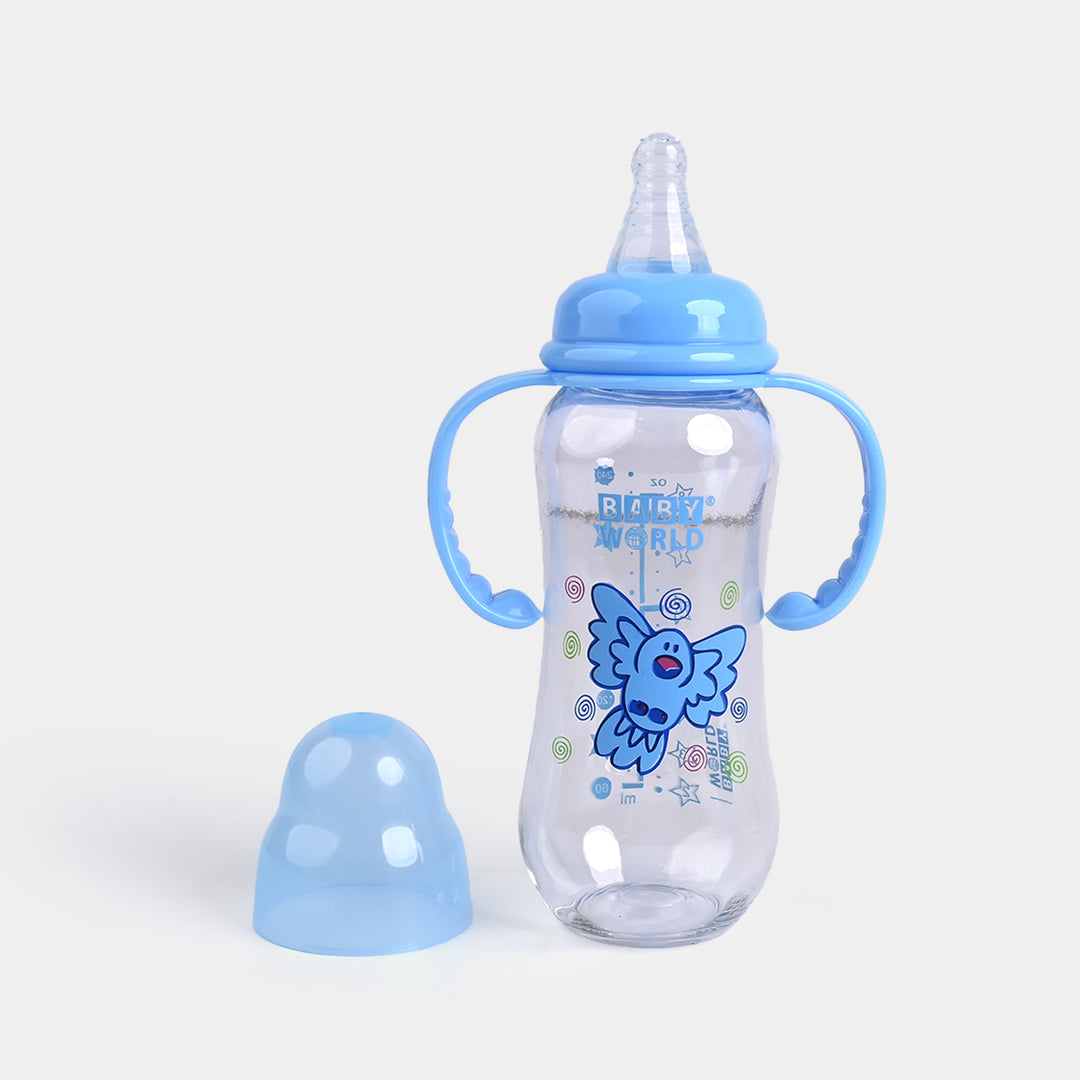 Premium Handle PC Feeder Bottle 8Oz 2025 Blue