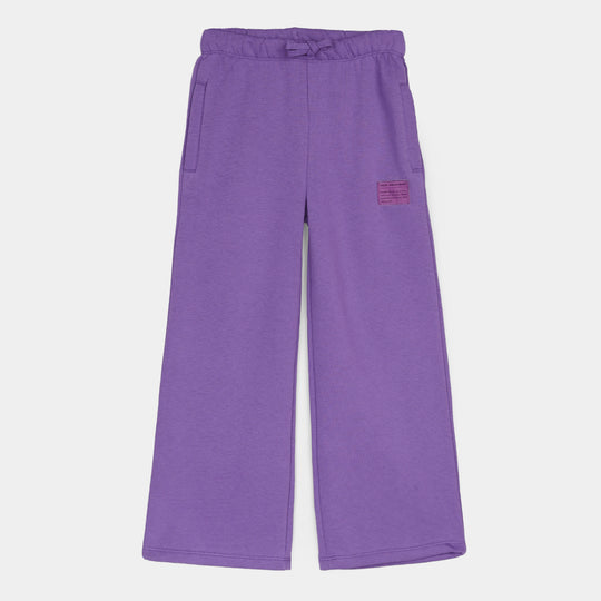 Girls Fleece Culotte Basic-Purple