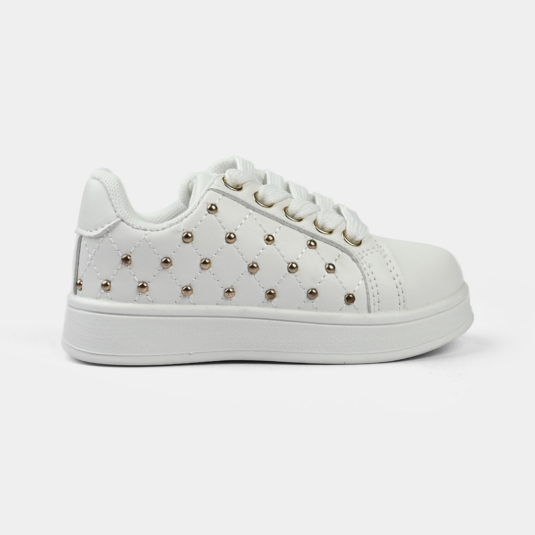 Girls Sneakers 417-12S-White.Gold