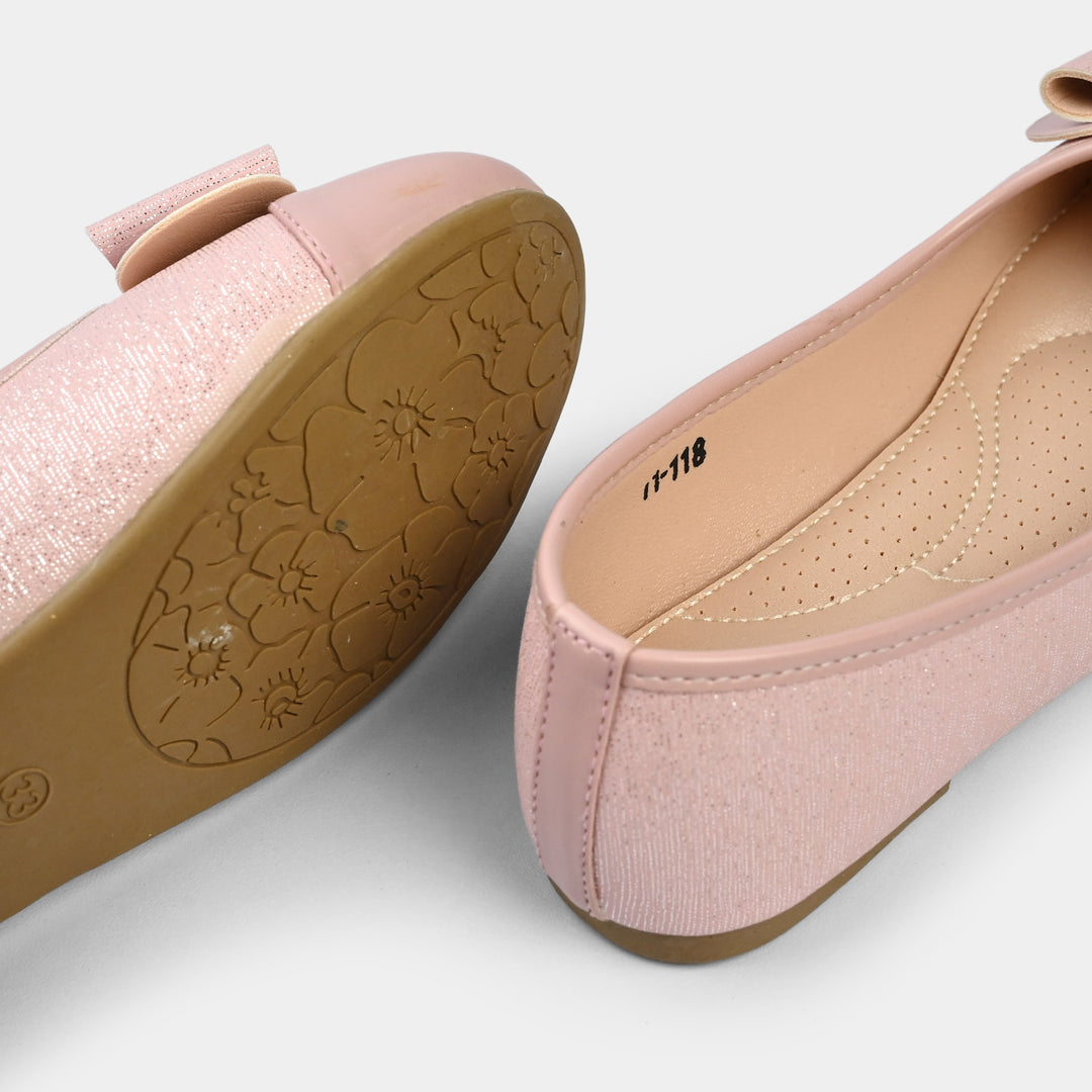 Girls Pumps 11-118-Tea.Pink