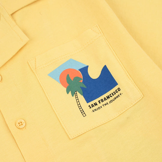 Boys Knitted Shirt Sun Francisco – Yellow