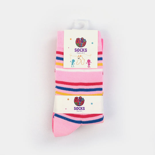 Girls Socks Pack Of 2 Striper