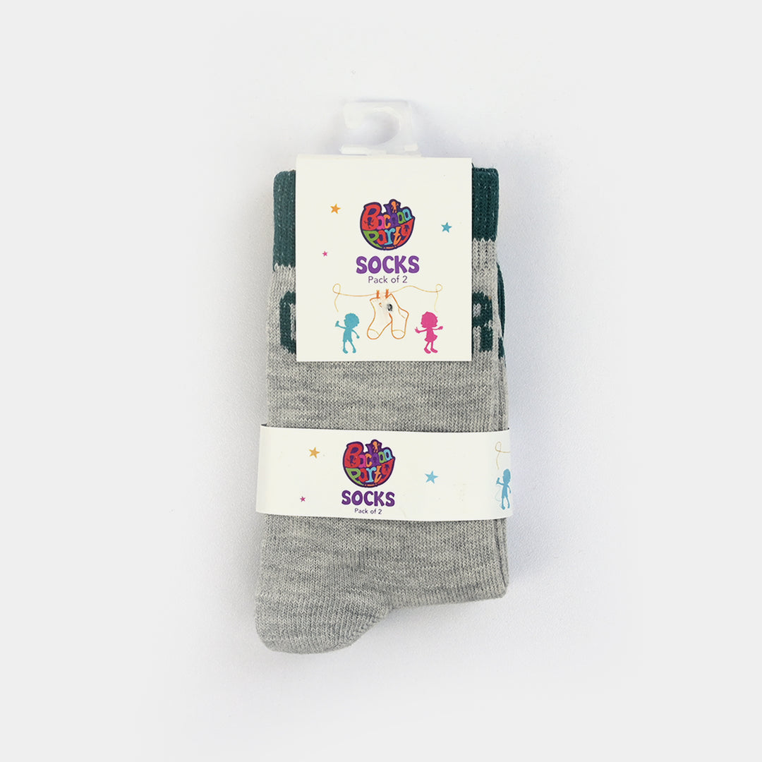 Boys Socks Pack Of 2 Gamer-Green.Grey