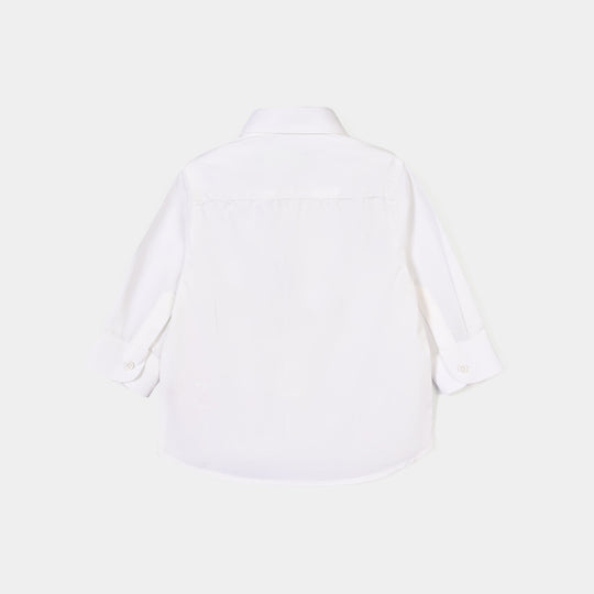 Infant Boys Cotton Poplin Formal Shirt (White)