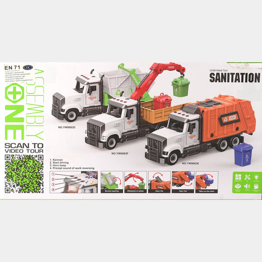Garbage Truck Toy with Lights & Sounds | Recycling Play Vehicle for Kids