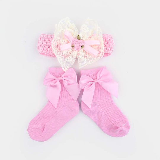 Baby Headband & Matching Socks Set