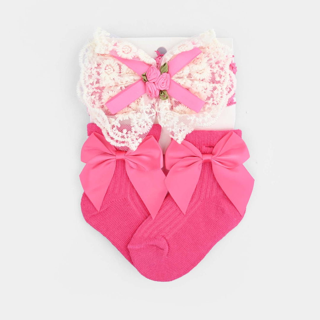 Baby Headband & Matching Socks Set