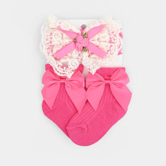 Baby Headband & Matching Socks Set
