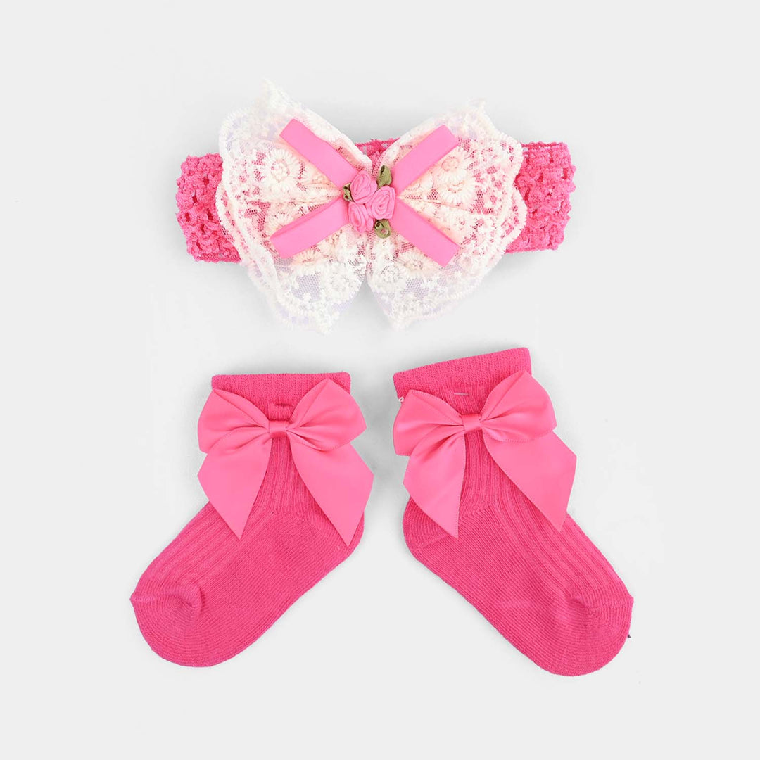 Baby Headband & Matching Socks Set