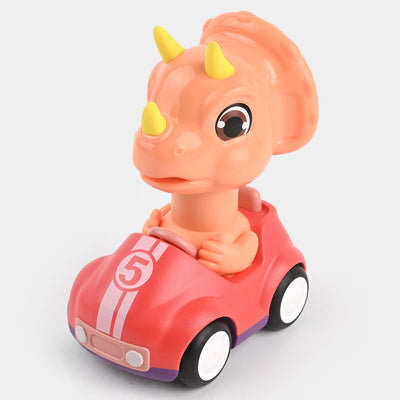 Four-Wheel Cartoon Car With Dinosaur Toy