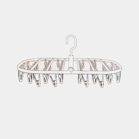 LAUNDRY HANGER | 46CLIPS - WHITE