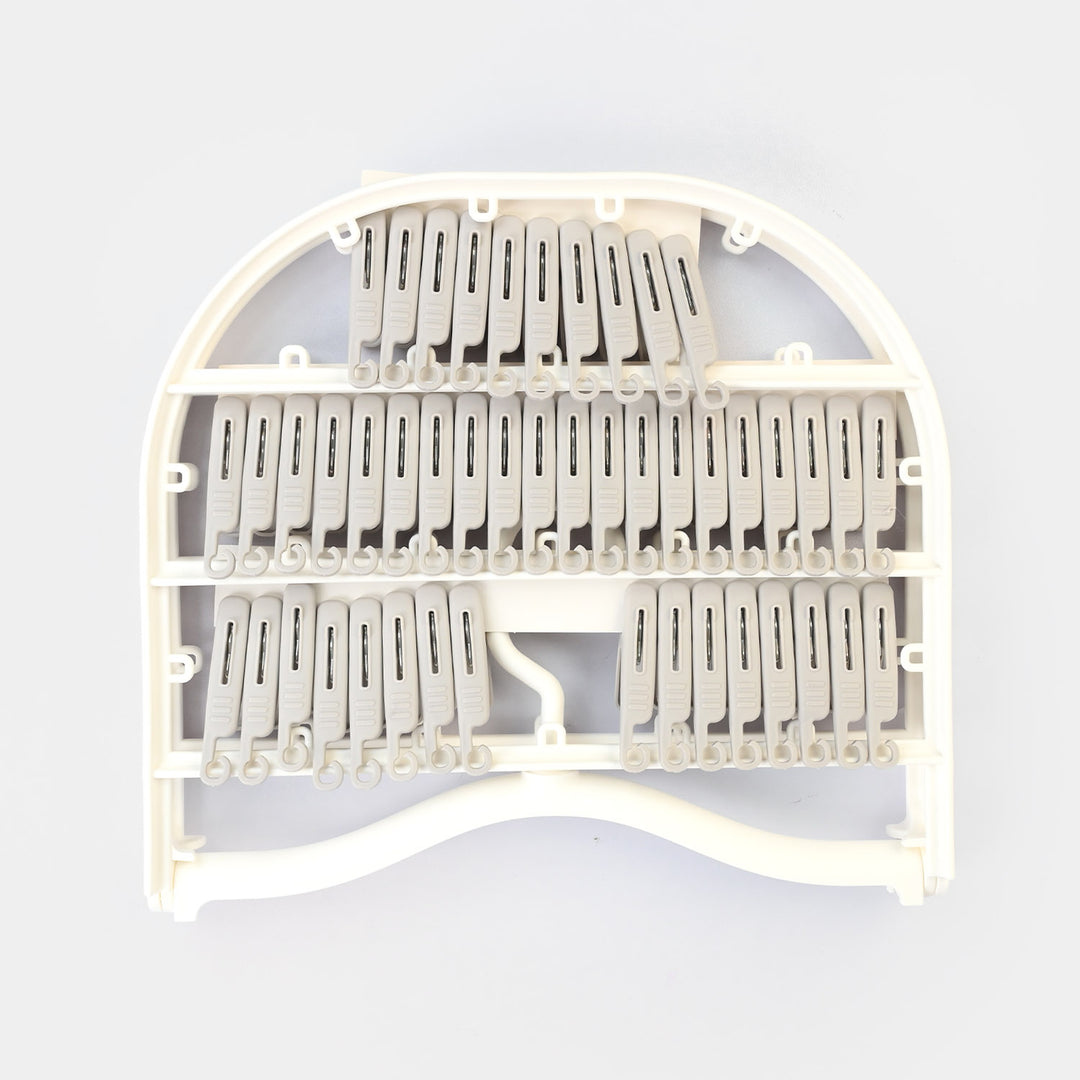 LAUNDRY HANGER | 46CLIPS - WHITE