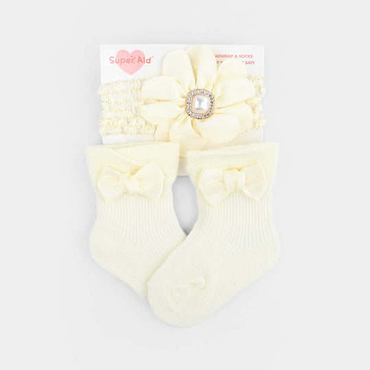 Baby Headband & Matching Socks Set