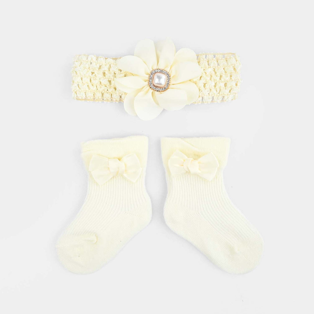 Baby Headband & Matching Socks Set