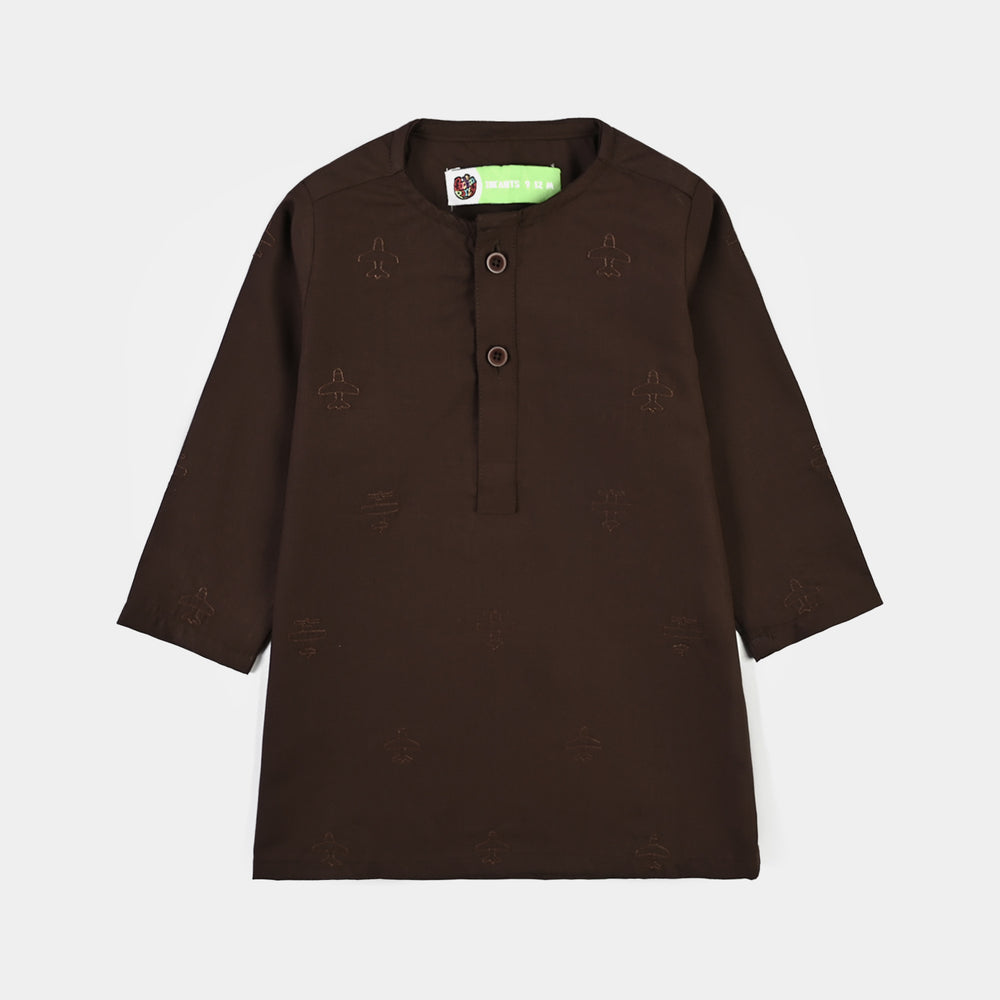 Infant Boys Poly Viscose 2Piece Suit (Woody)-BROWN