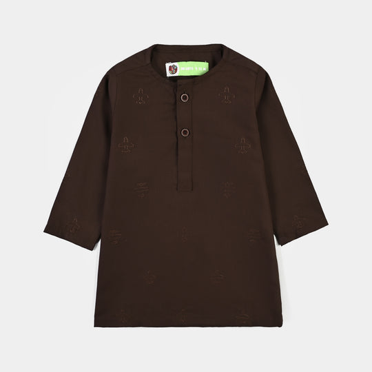 Infant Boys Poly Viscose 2Piece Suit (Woody)-BROWN