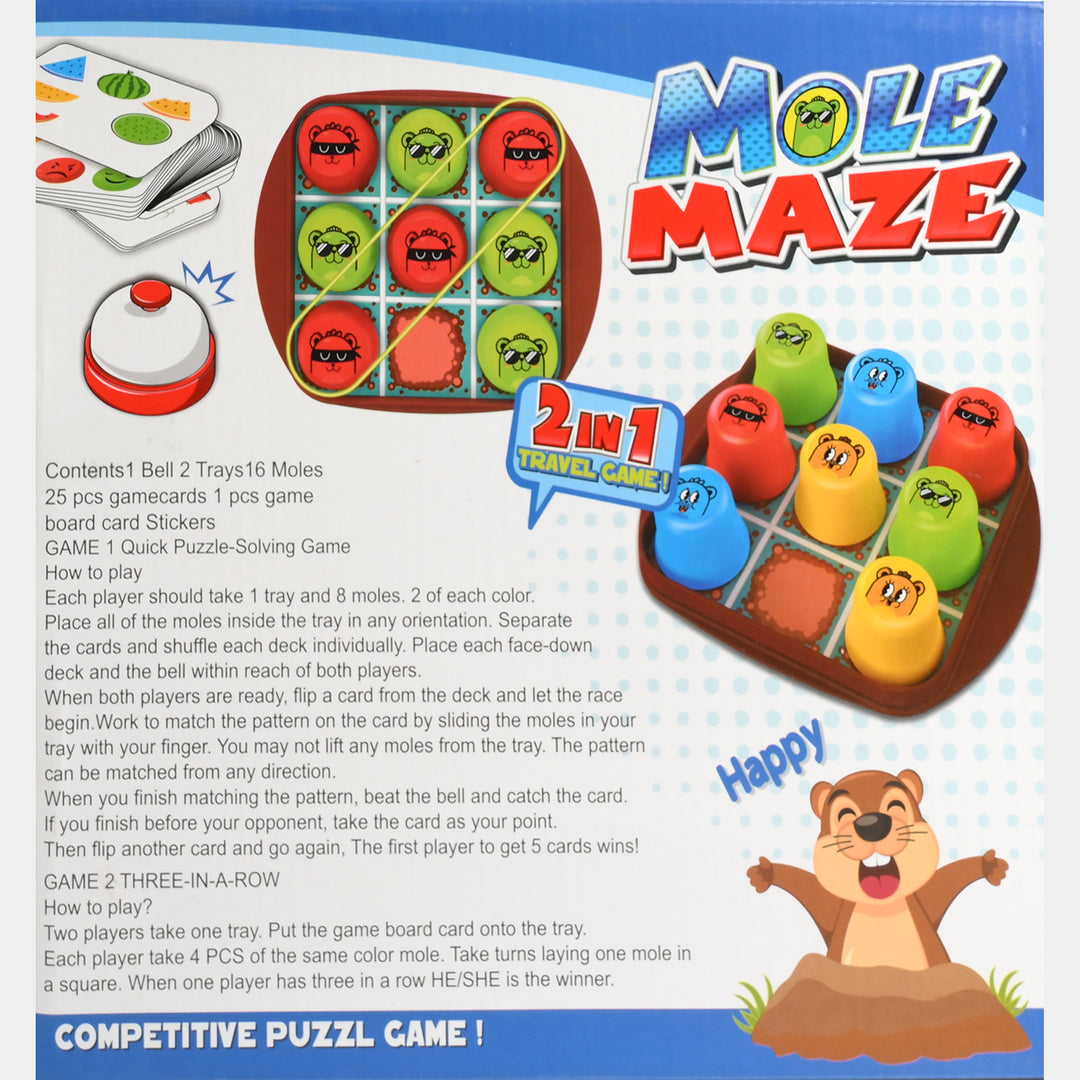 Mole Maze 2-in-1 Competitive Puzzle Game