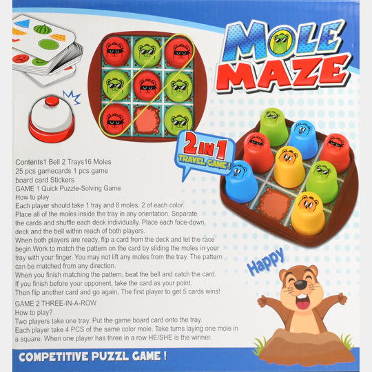 Mole Maze 2-in-1 Competitive Puzzle Game