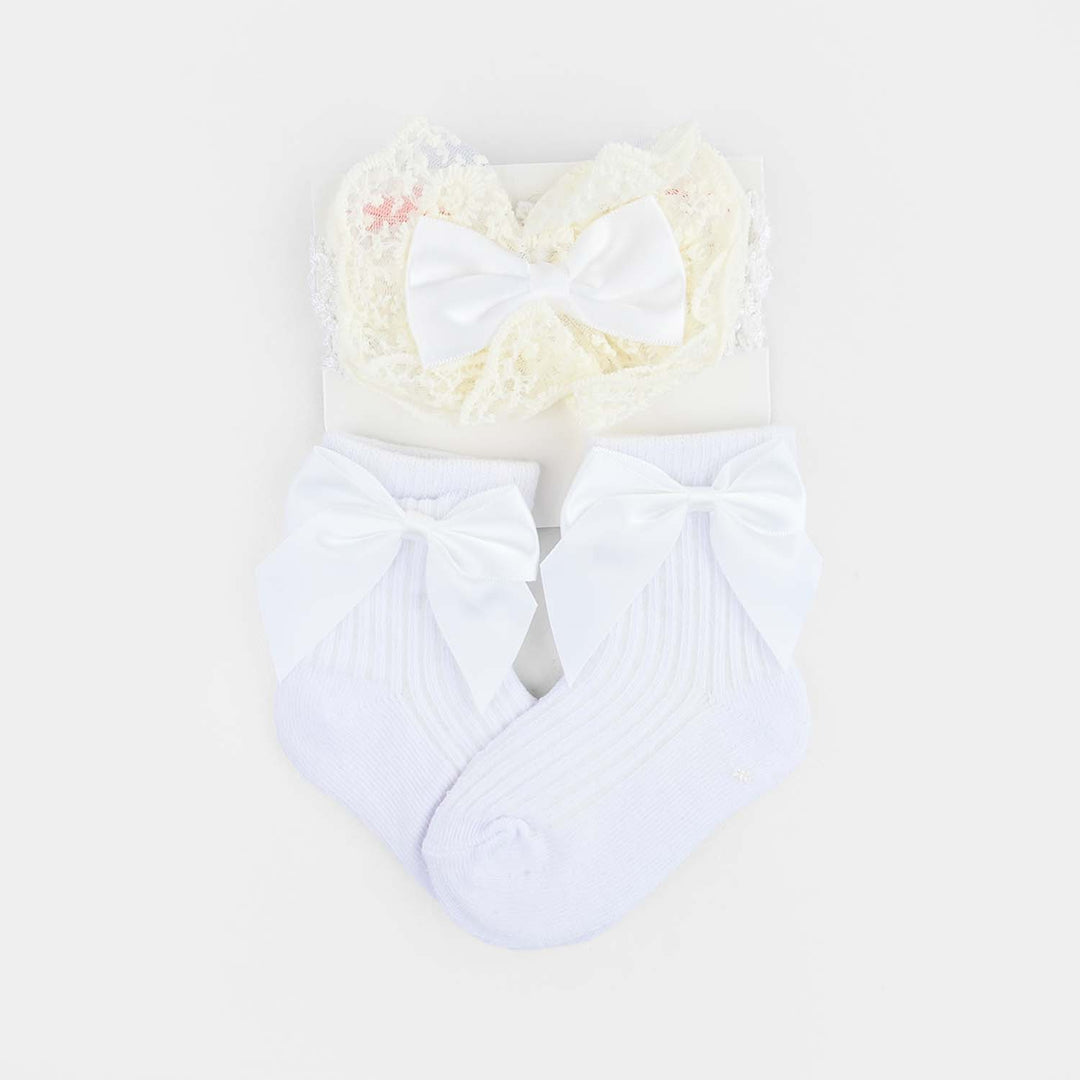 Baby Headband & Matching Socks Set