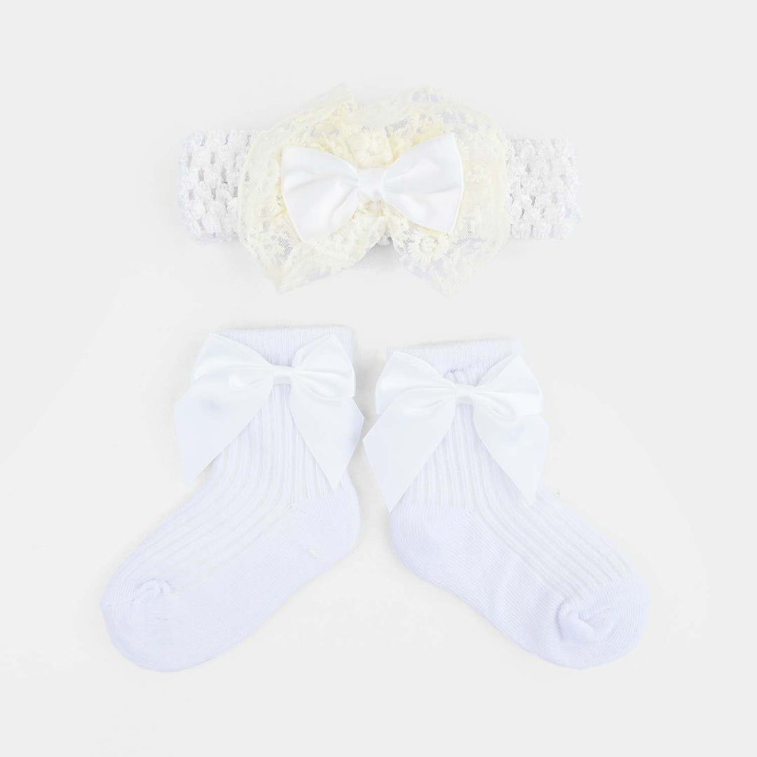 Baby Headband & Matching Socks Set