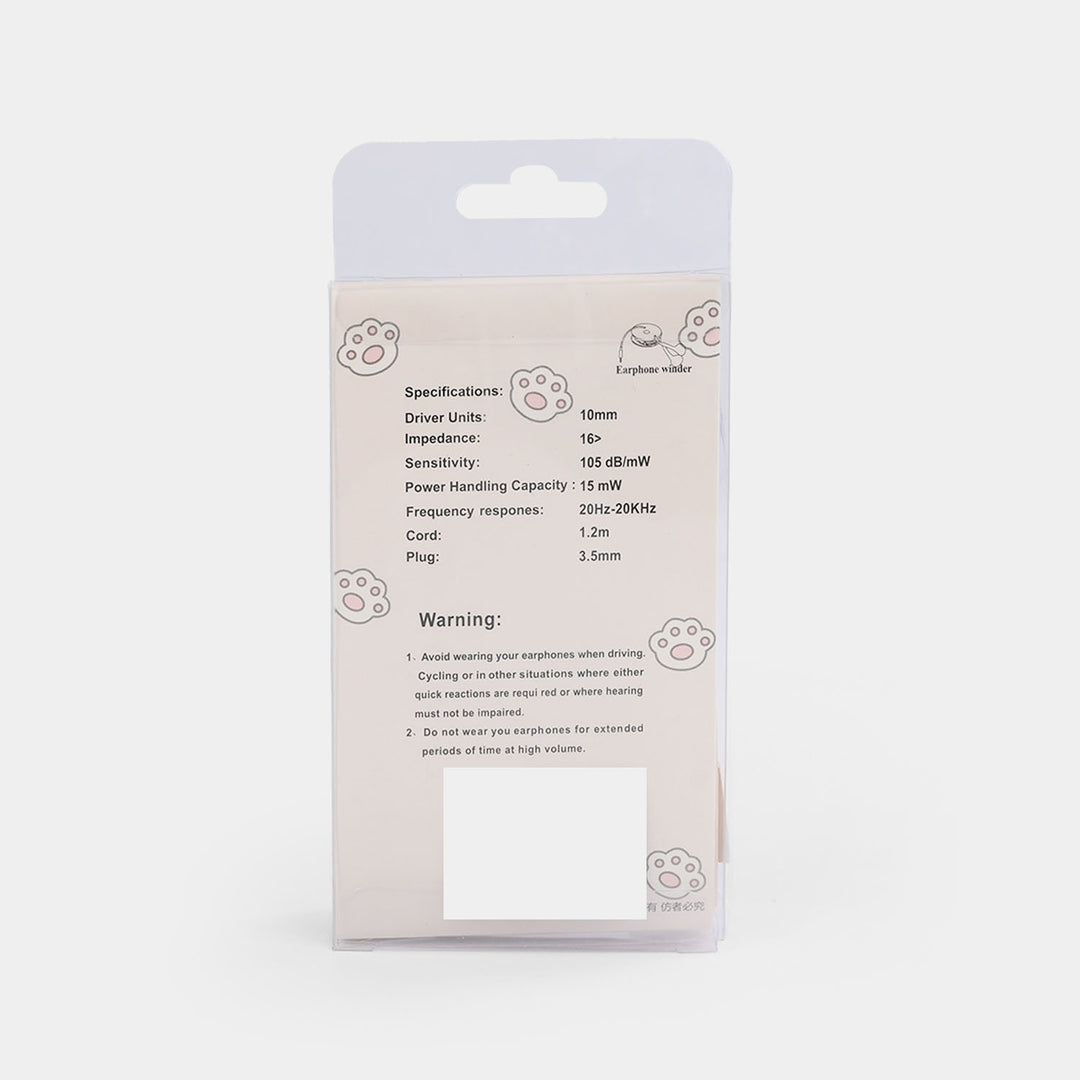 Adorable Theme Wired Stereo Earphones