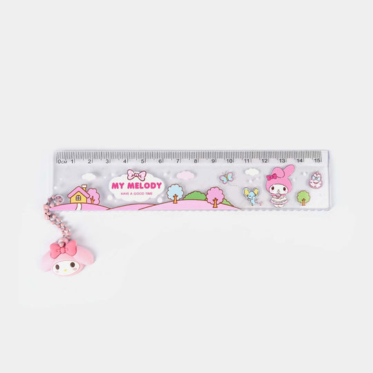 Bright Plastic Scale with Keychain | 15CM