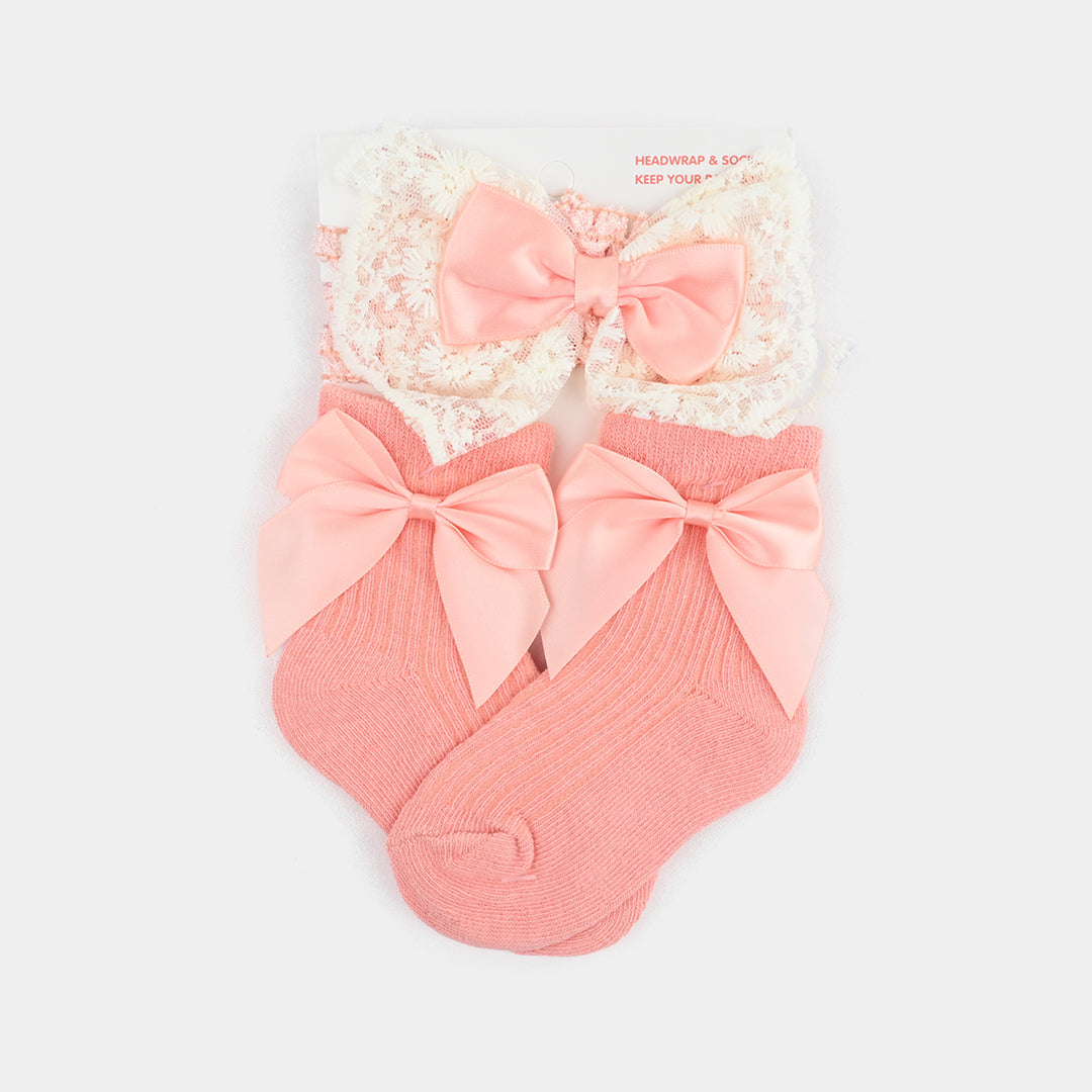 Baby Headband & Matching Socks Set