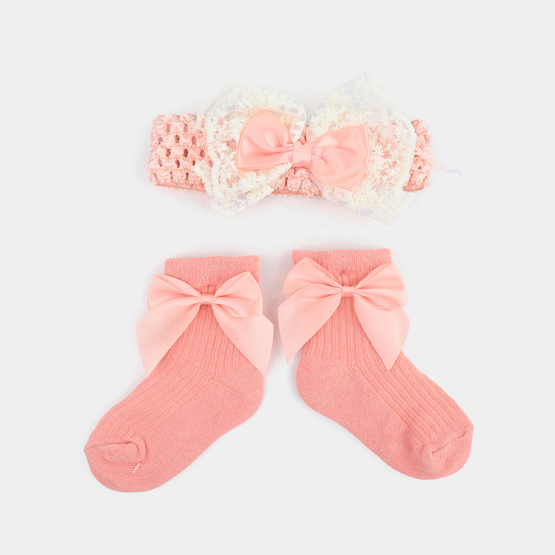 Baby Headband & Matching Socks Set