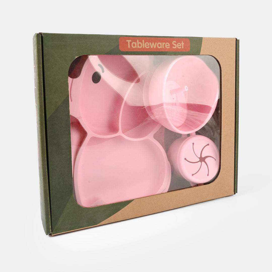Adorable Food Grade Silicone Baby Tableware Set