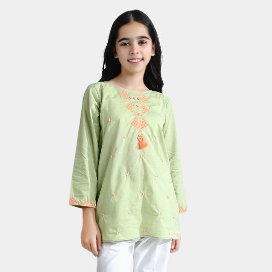 Girls Jacquard EMB Top Geometric Styles