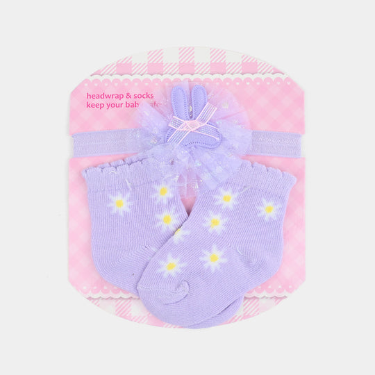Baby Headband & Matching Socks Set
