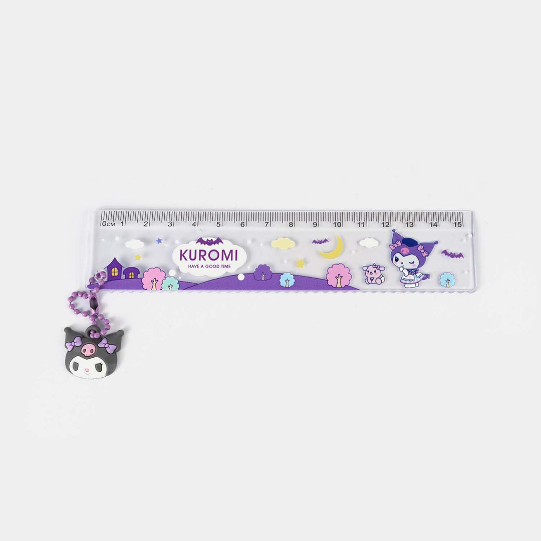Bright Plastic Scale with Keychain | 15CM