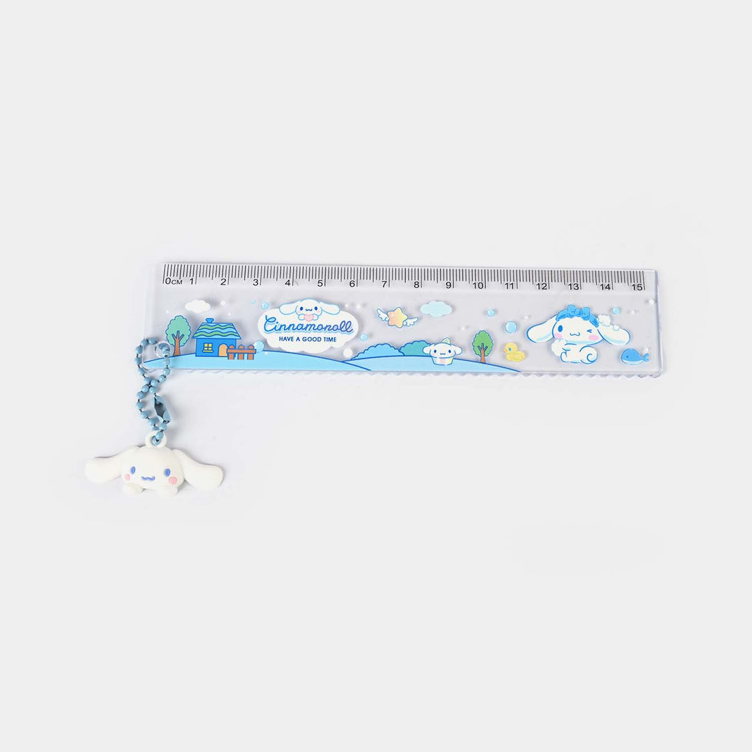 Bright Plastic Scale with Keychain | 15CM