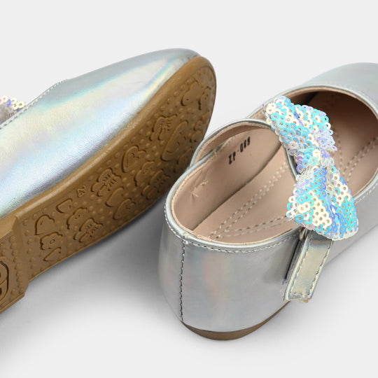 Girls Pumps ZP-089-SILVER