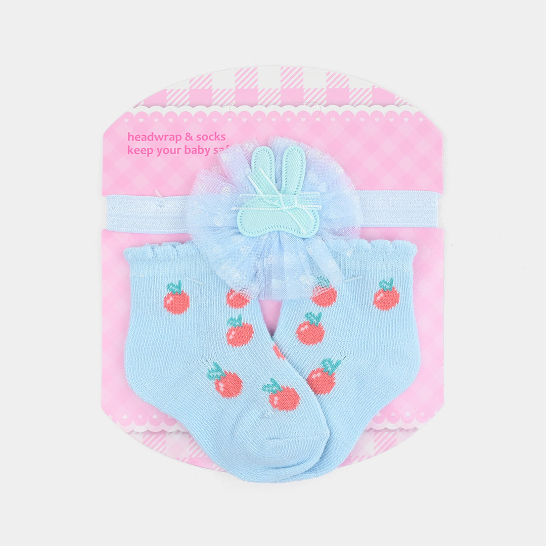 Baby Headband & Matching Socks Set