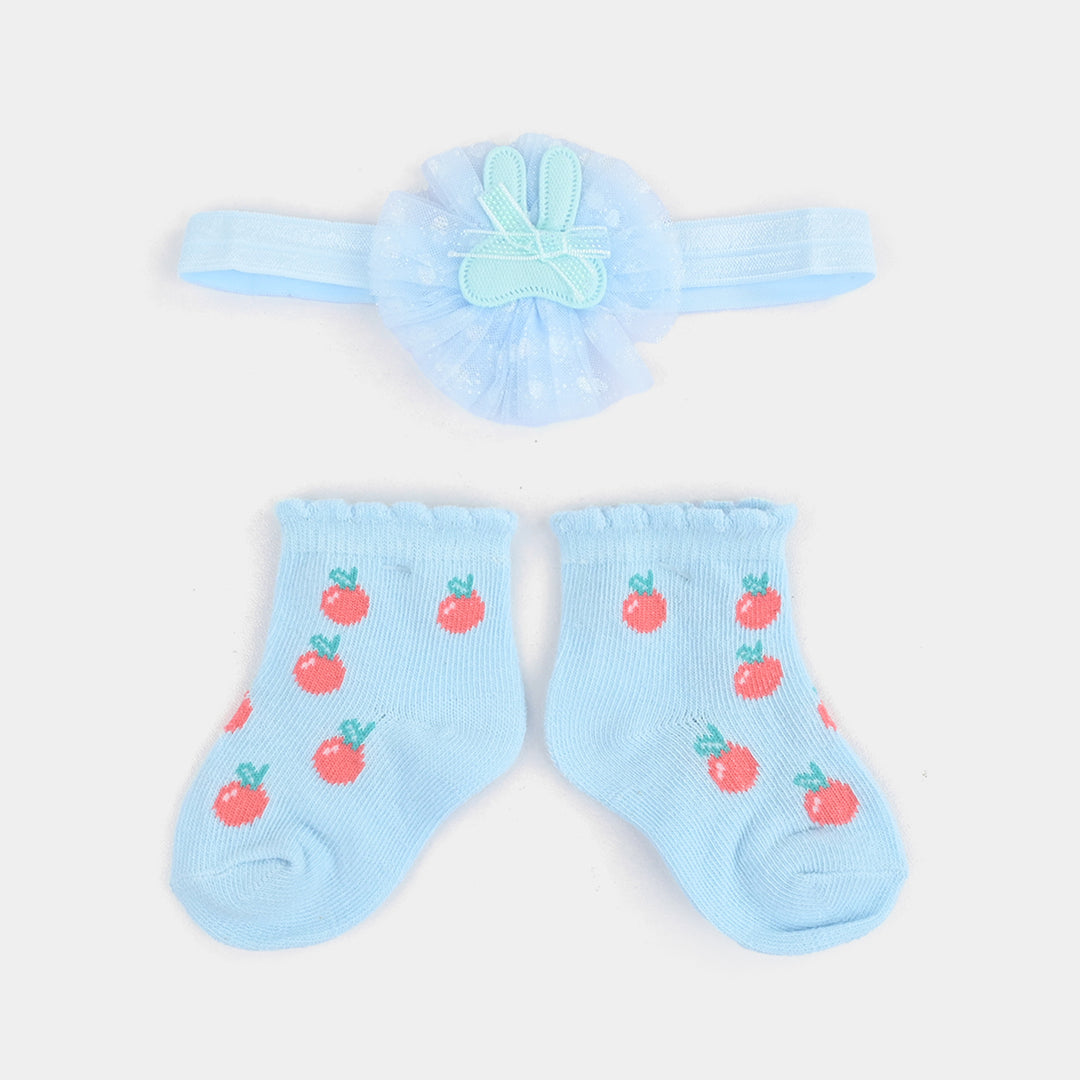 Baby Headband & Matching Socks Set