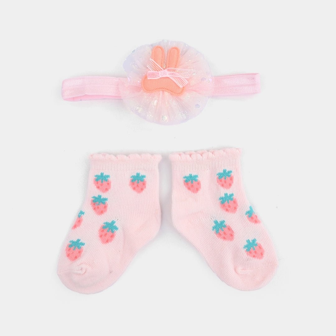 Baby Headband & Matching Socks Set