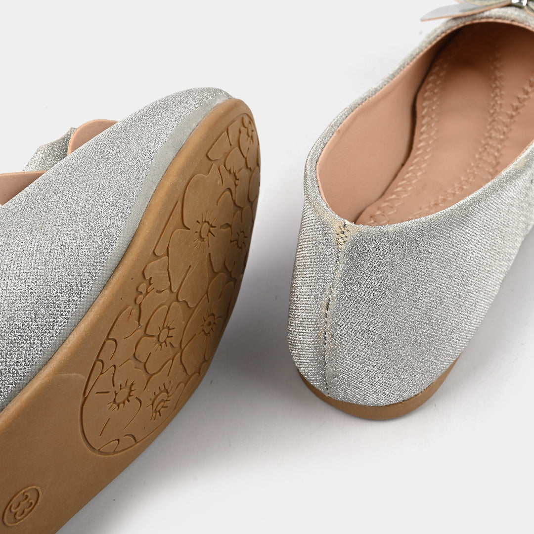 Girls Pumps 1310-SILVER