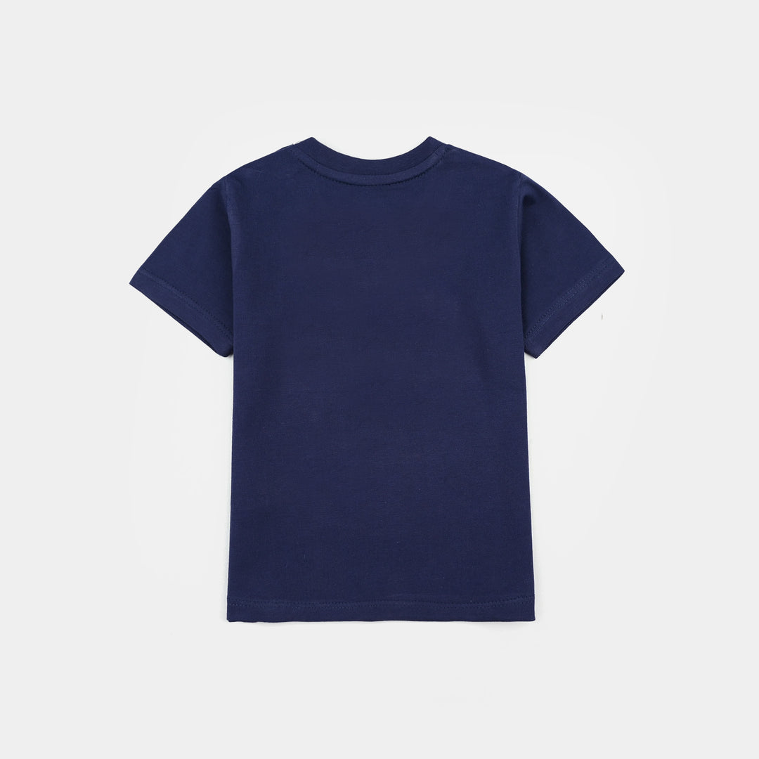 Infant Girls Jersey/Terry T-Shirt H/S Marie-Navy Blue