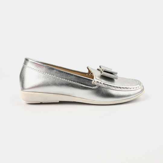 Girls Loafer JV-02-SILVER