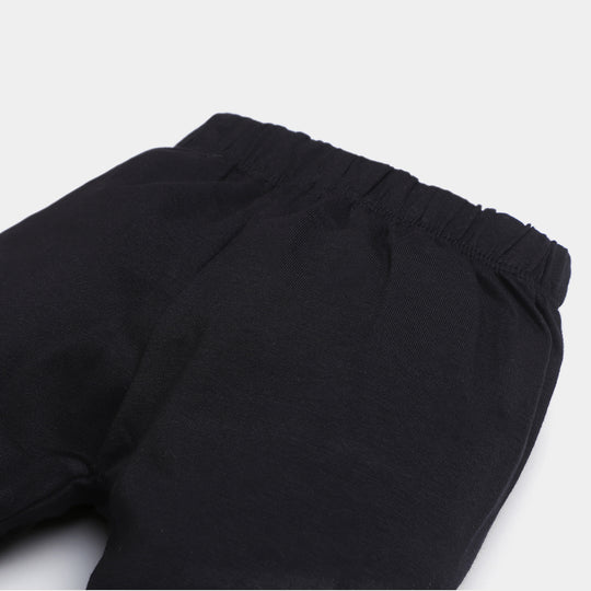 Infant Girls Lycra Jersey Plain Tights-Jet Black