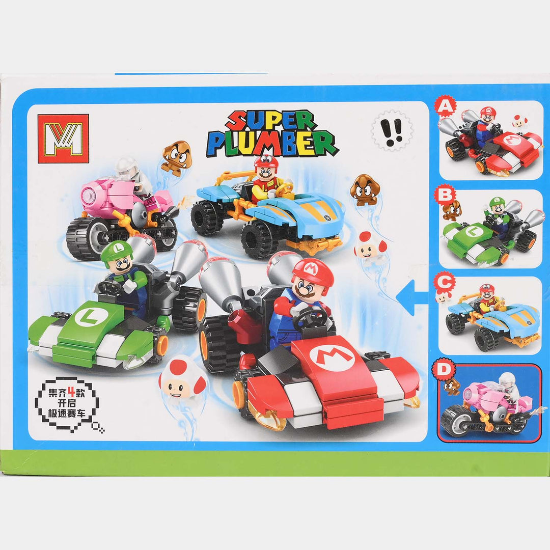 Super Character Building Block Racing Car Set