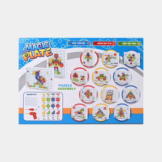 Magic Puzzle Plate Tool Play Set