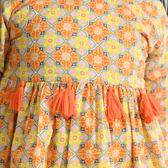 Infant Girls Cotton Printed 2Pcs Tacky - Multi