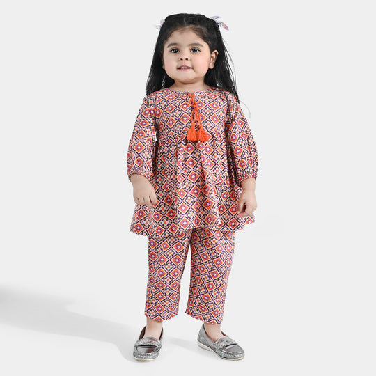 Infant Girls Cotton Printed 2Pcs CIRO - Multi