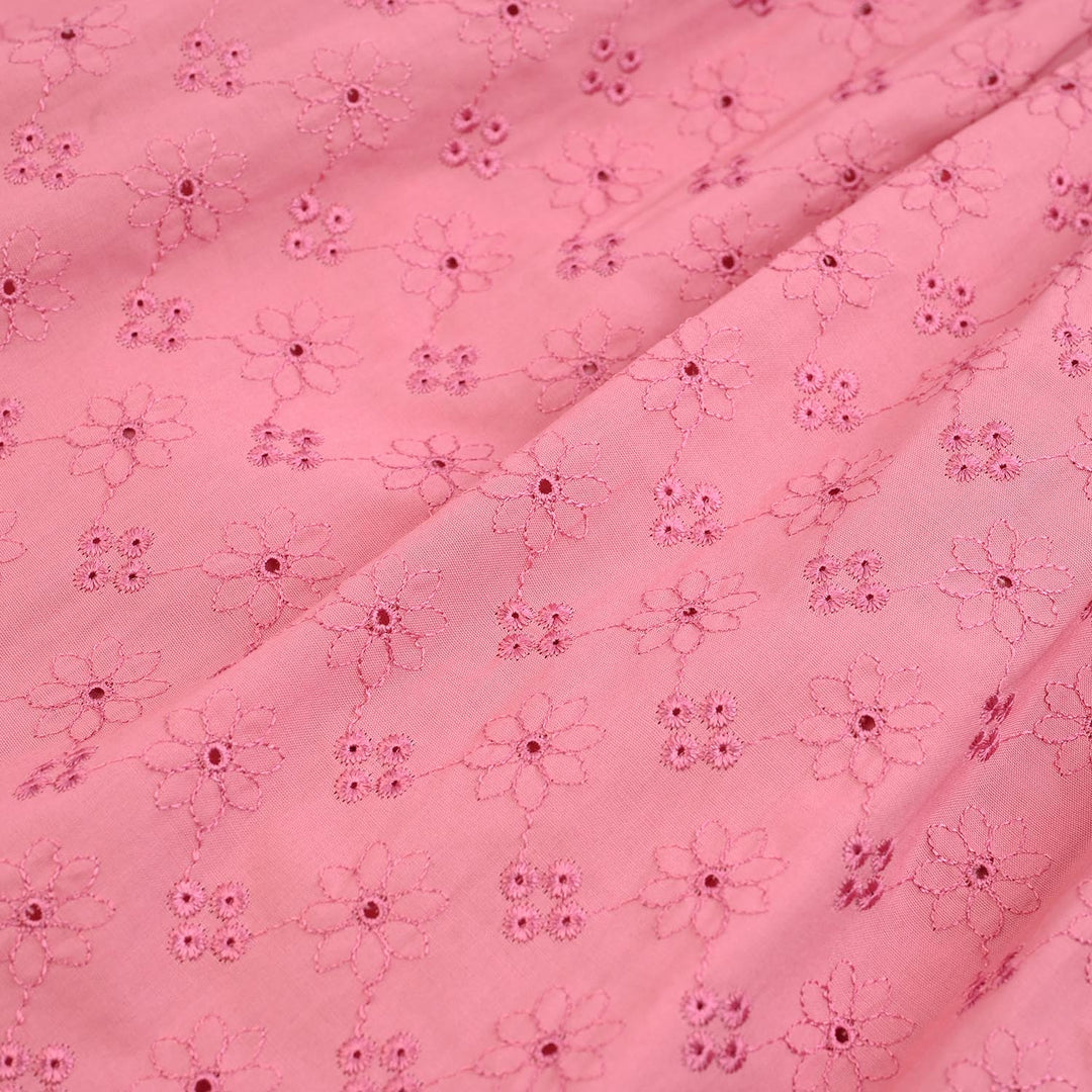 Girls Chicken Kari Casual Frock (Apricot) - Pink