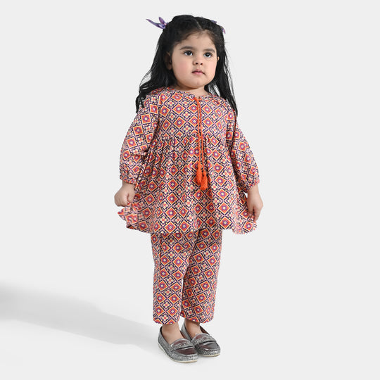 Infant Girls Cotton Printed 2Pcs CIRO - Multi