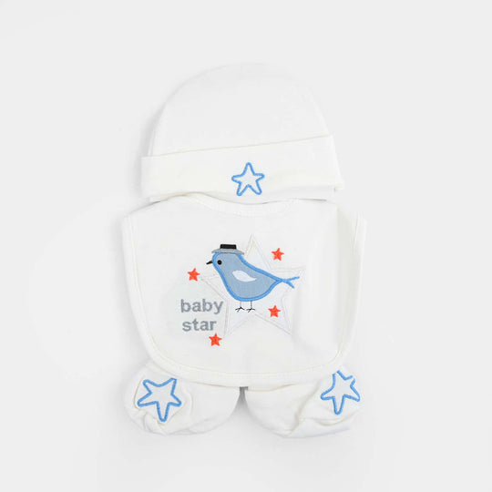 Cap, Bib & Mittens Set