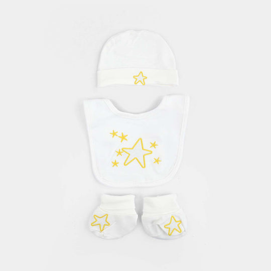 Cap, Bib & Mittens Set